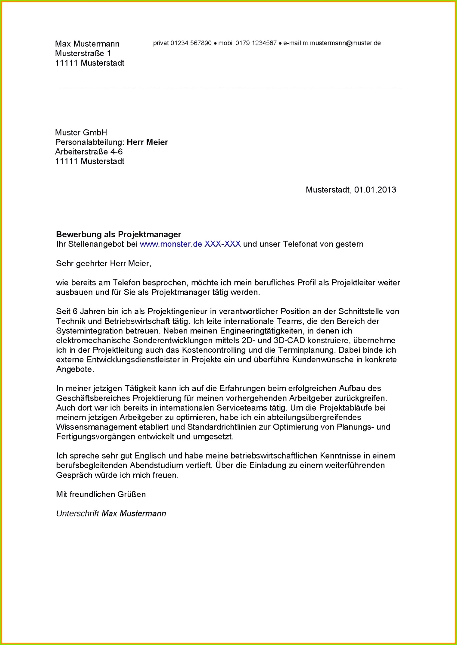 Schön Bewerbung Für Mietwohnung Schöpfung Bewerbung Für Praktikumsstelle