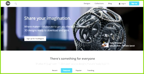 YouMagine von Ultimaker 3D Druck Modelle Plattform