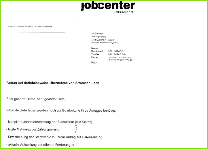 Antrag Darlehen Jobcenter Vorlage Inspiration Print Article