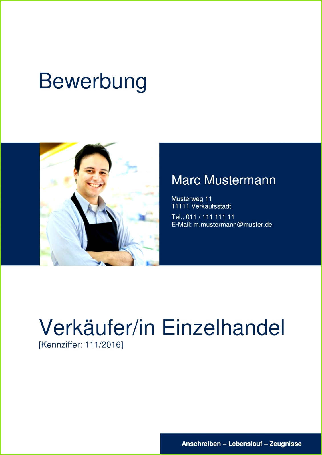 Deckblatt Bewerbung 03 Deckblatt für Verkäufer und Verkäuferinnen