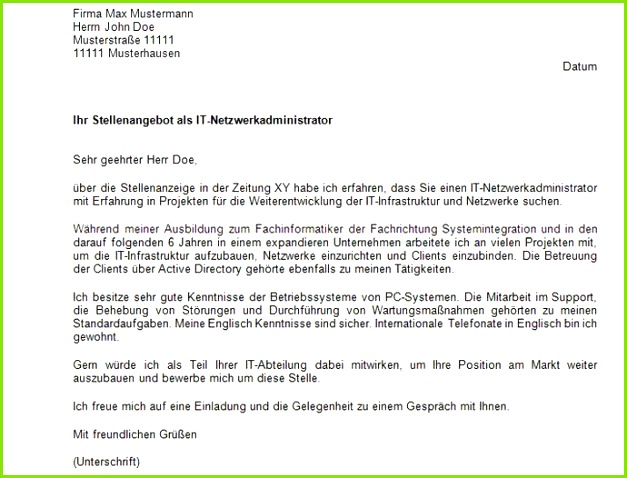 Gutes Bewerbungsanschreiben Auf Stellenanzeige passende Bewerbung