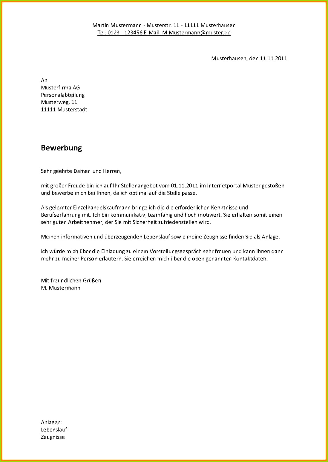 bewerbung als verkäuferin ohne erfahrung