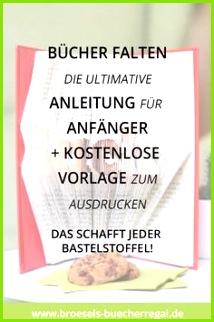 Einfach Bücher falten DIY Anleitung für Anfänger & Vorlage Ein Buch