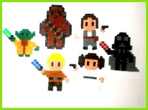 Kühlschrankmagnete Star Wars Bügelperlen 6 Figuren Magnet Sticker ein Designerstück von