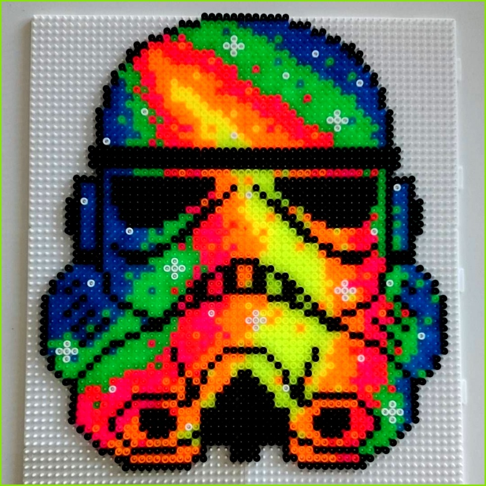 Neon Stormtrooper Star Wars hama beads by hamatiija More