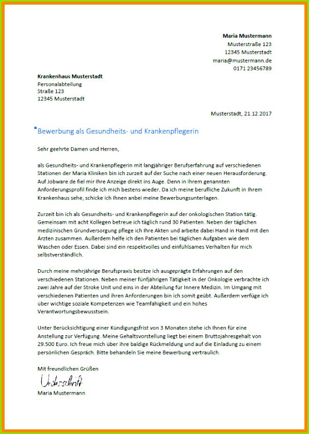 Da Direkt Kündigung 24 Fertig Bewerbungsvorlagen Gesundheits Und Krankenpflegerin Design