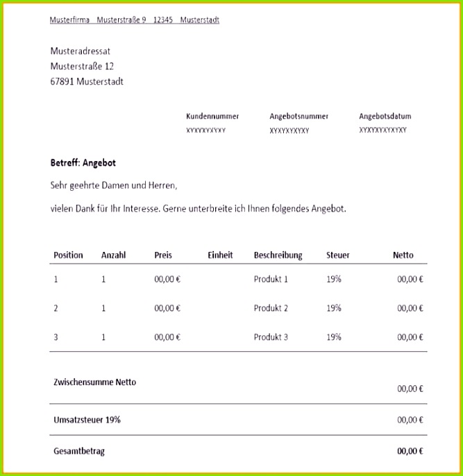 6 Jtl Ebay Vorlage Batett 686667 Angebot Erstellen Muster Kreativität Vorlage Angebot