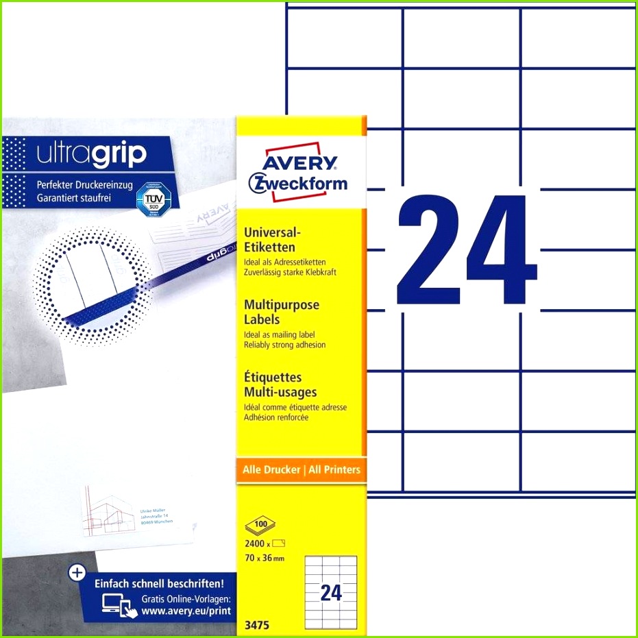 Universal Etiketten 3475 Inhalt 2 400 Etiketten 100 Bogen