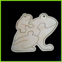 Maple wood Frog puzzle