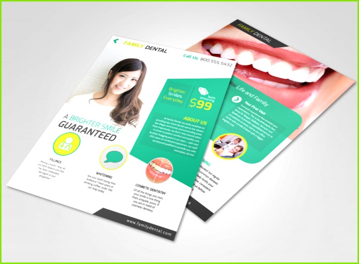Brighter Smile Dental Teeth Whitening Flyer Template