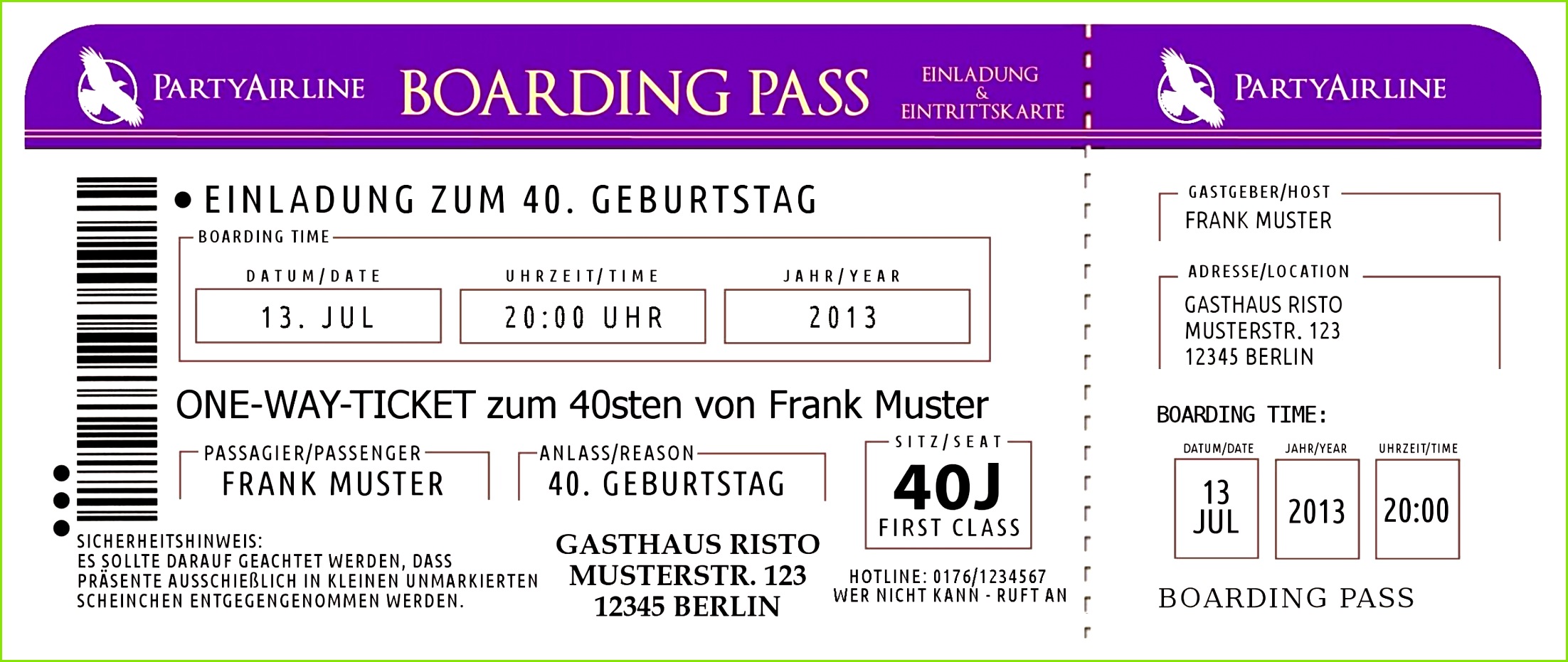 9 Jubilaumskarten Vorlagen