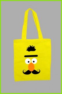Jutebeutel Bert Druck tote bag with print via DaWanda