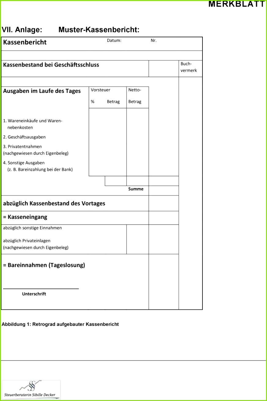 35 Inspiration Zählprotokoll Kasse Vorlage Bilder