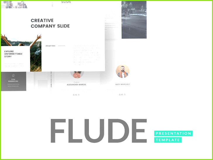 FLUDE Keynote Template presentation proposal presentation template clean presentation clean keynote design professional elegant branding templates