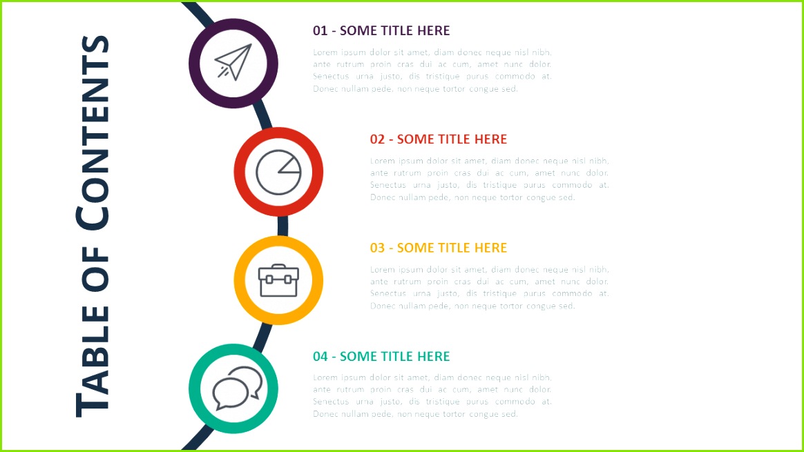 Table of Content Templates for PowerPoint and Keynote 1164655 Free Table of Contents Agenda Template PowerPoint and Keynote with Bubbles