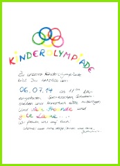 Bildergebnis für kinderolympiade einladung vorlage