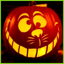 Grinsekatze Schnitzvorlage für Kürbisse Mehr Kürbis Schnitzen Grinsekatze