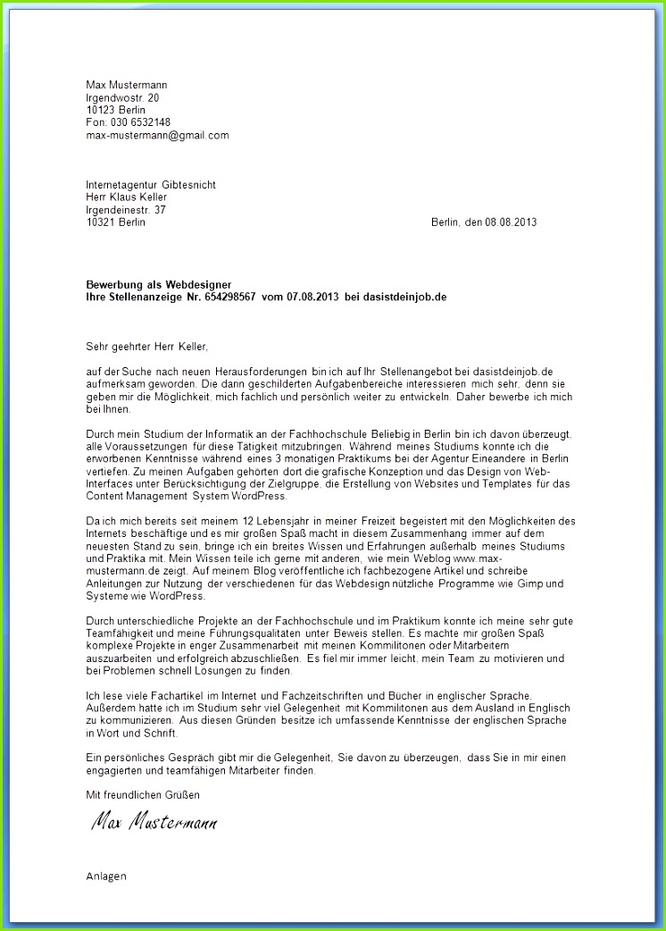 17 lebenslauf aufsatzform muster