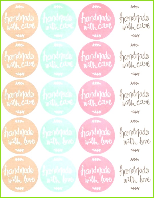 Free Printables HandDrawn labels for Handmade goods