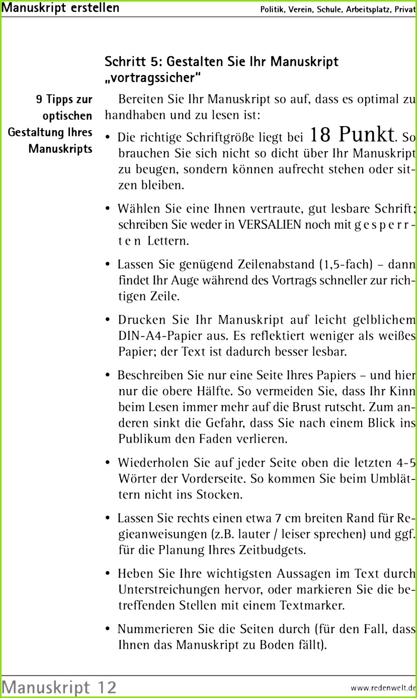 5 Buch Manuskript Vorlage