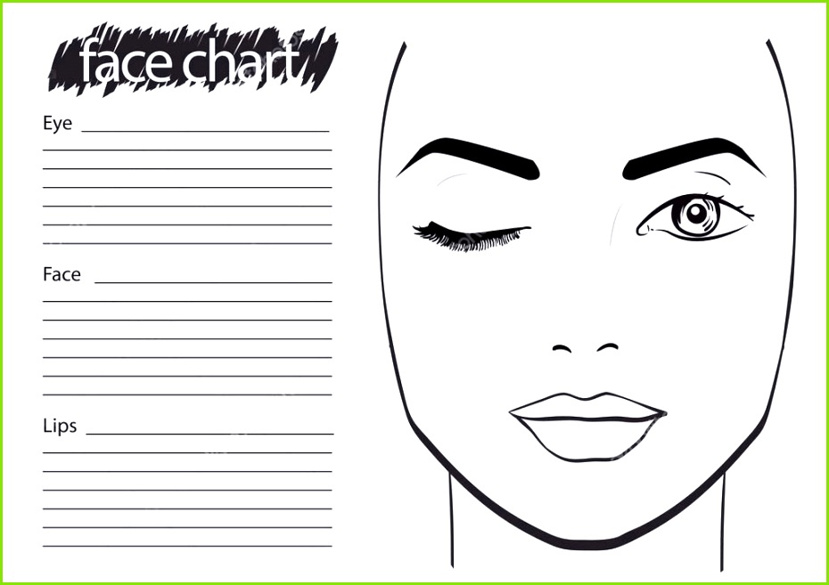 Make Up Gesicht Vorlage Zum Schminken 5 Make Up Vorlage Gesicht - MelTemplates - MelTemplates