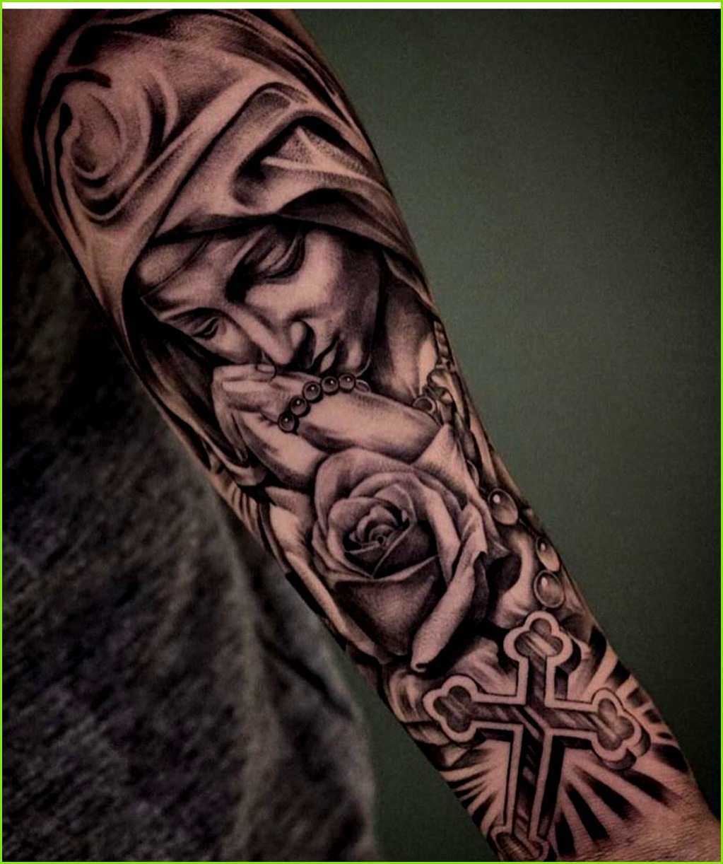 Virgin Mary tattoo