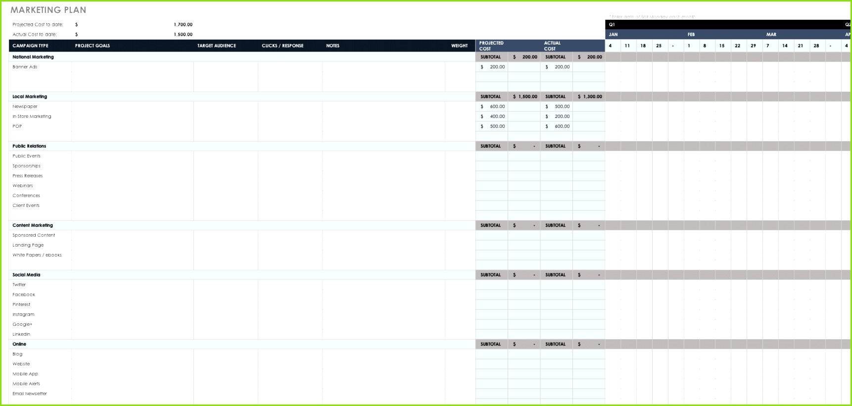 Marketing Plan Template