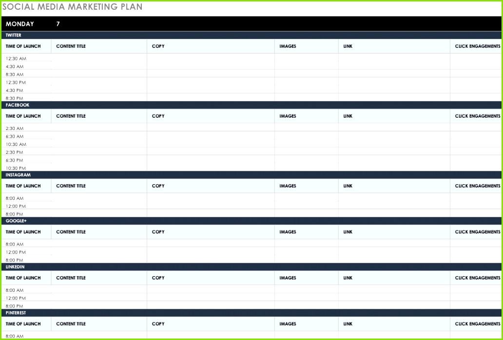 Social Media Marketing Plan Template