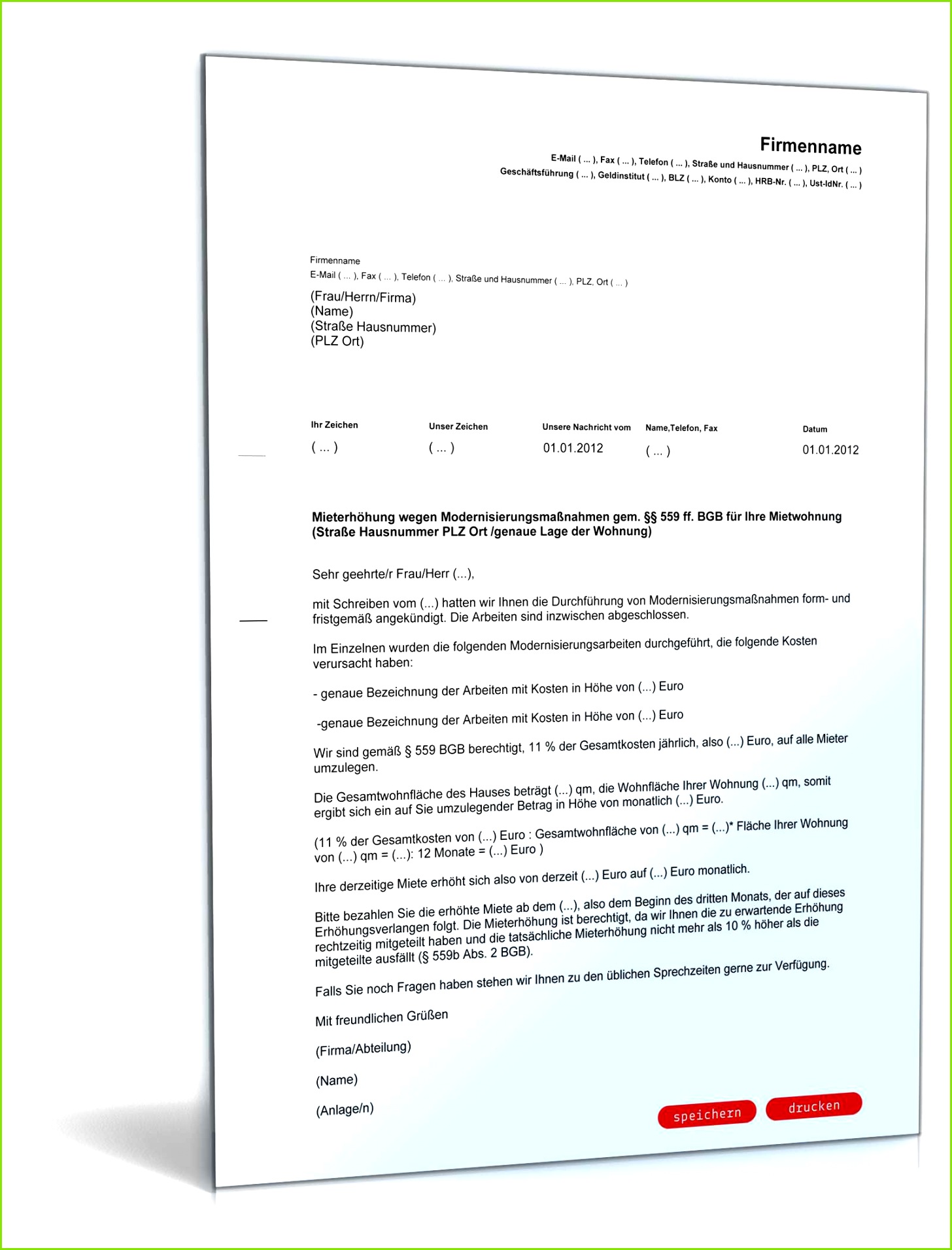 Mieterhöhung wegen Modernisierungsmaßnahmen