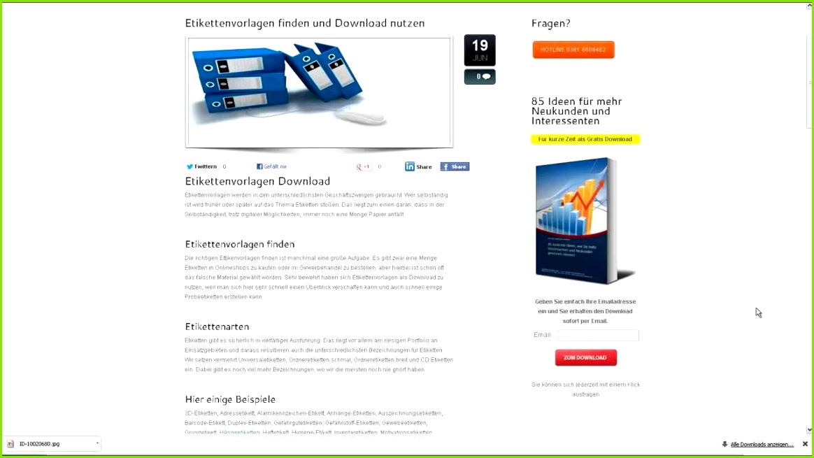 Etikettenvorlagen als Download
