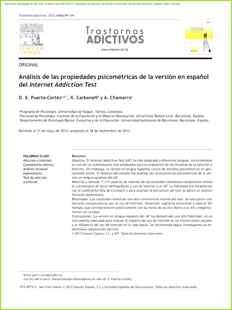 The measurement of Internet addiction A critical review of existing scales and their psychometric properties