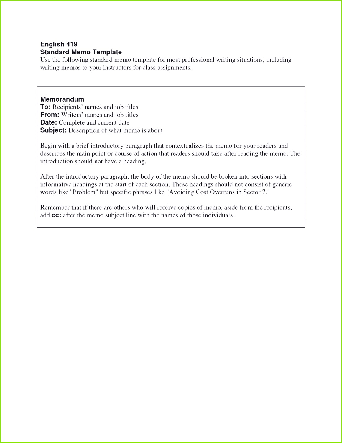 Tolle Unternehmens Memo Vorlage Fotos Entry Level Resume Vorlagen
