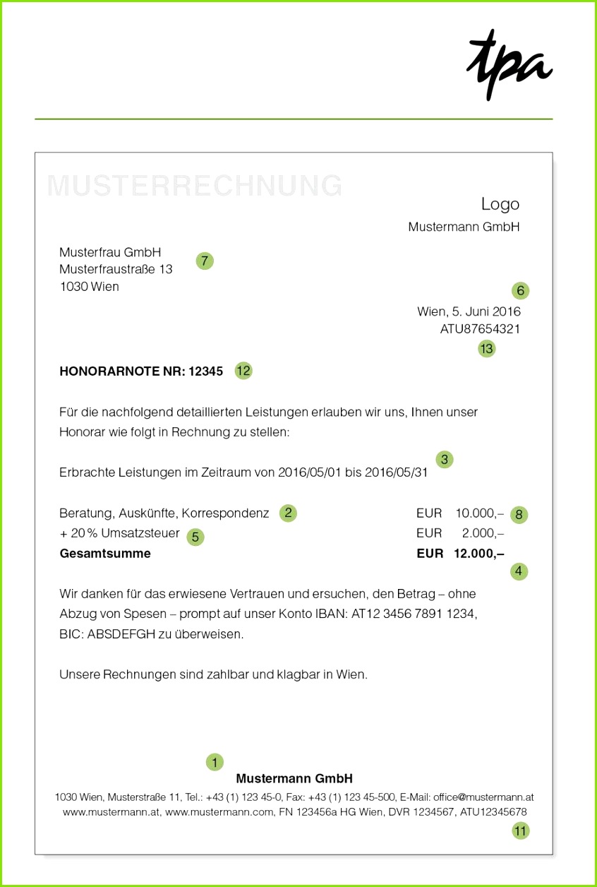 Muster Rechnung