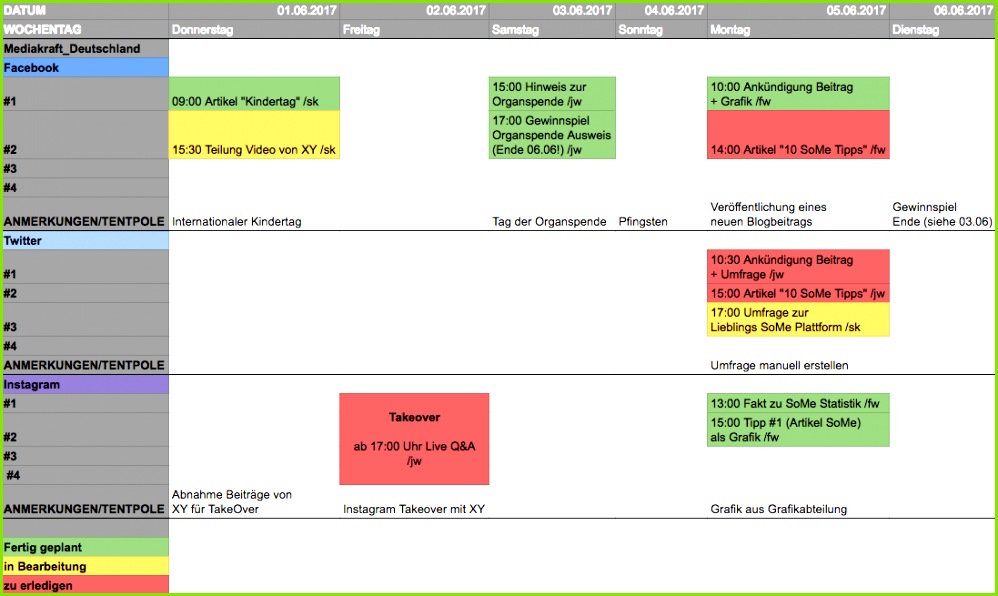 So erstellt ihr einen social media redaktionsplan mediakraft consulting blog for Mediaplan vorlage