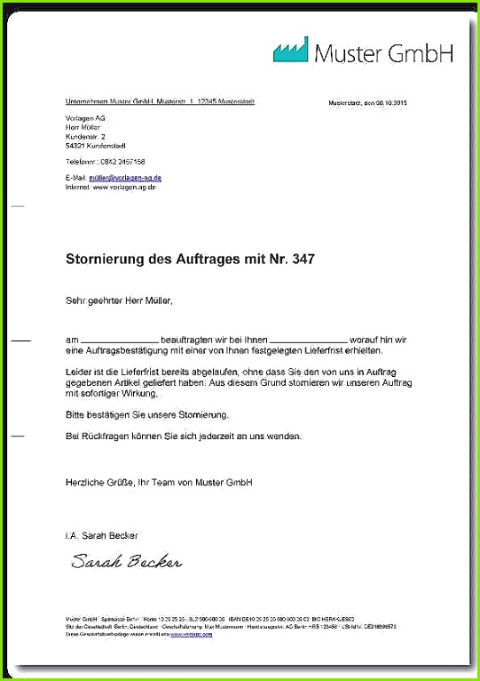 20 reise stornieren vorlage