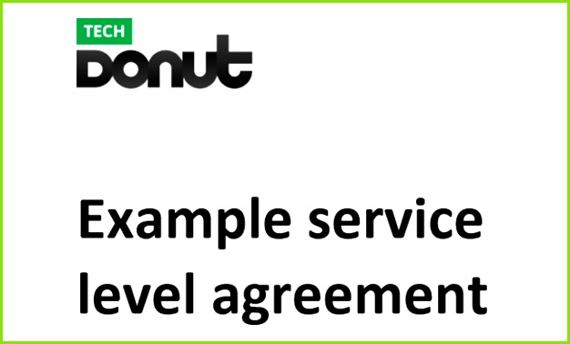 Sample service level agreement
