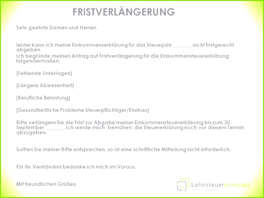 steuererklaerung 2013 frist verpasst Steuererklärung 2013 Frist verpasst – Fristverlängerung Steuererklärung Muster