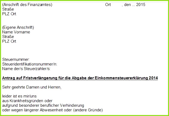 Steuererklärung Antrag auf Fristverlängerung