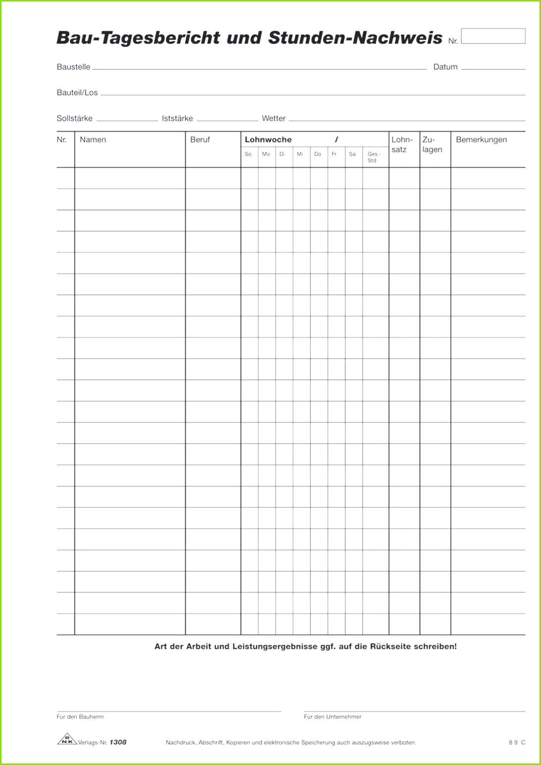 25 Frisch Stundennachweis Muster