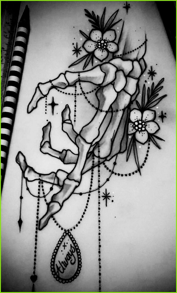 Skeleton hand tattoo Mehr Tattoos Pinterest