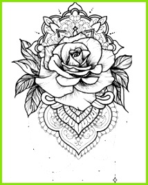 Rose Tattoo Vorlage Henna Tattoo Vorlagen Tattoos Vorlagen Lotusblüte Mandala Tattoo Blumen