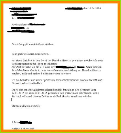 15 bewerbung um ein Praktikum