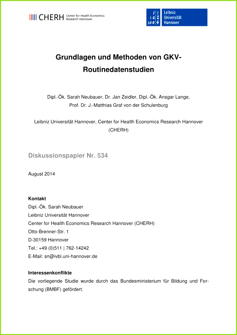 PDF Grundlagen und Methoden von GKV Routinedatenstu n