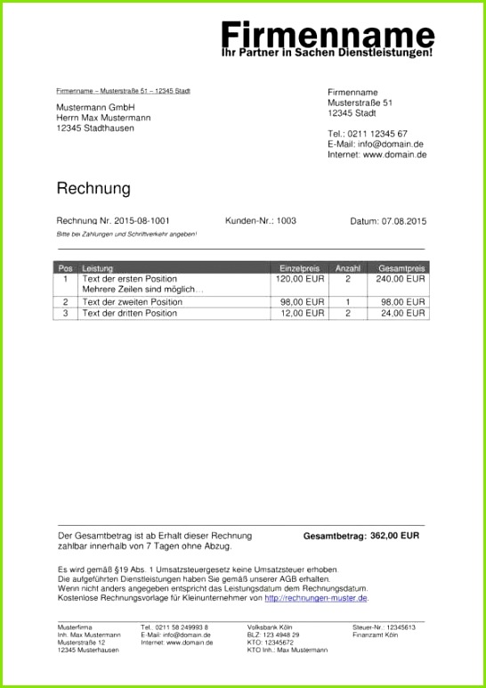 Rechnung Schreiben Selbstständig Vorlage Erstaunlich Rechnung