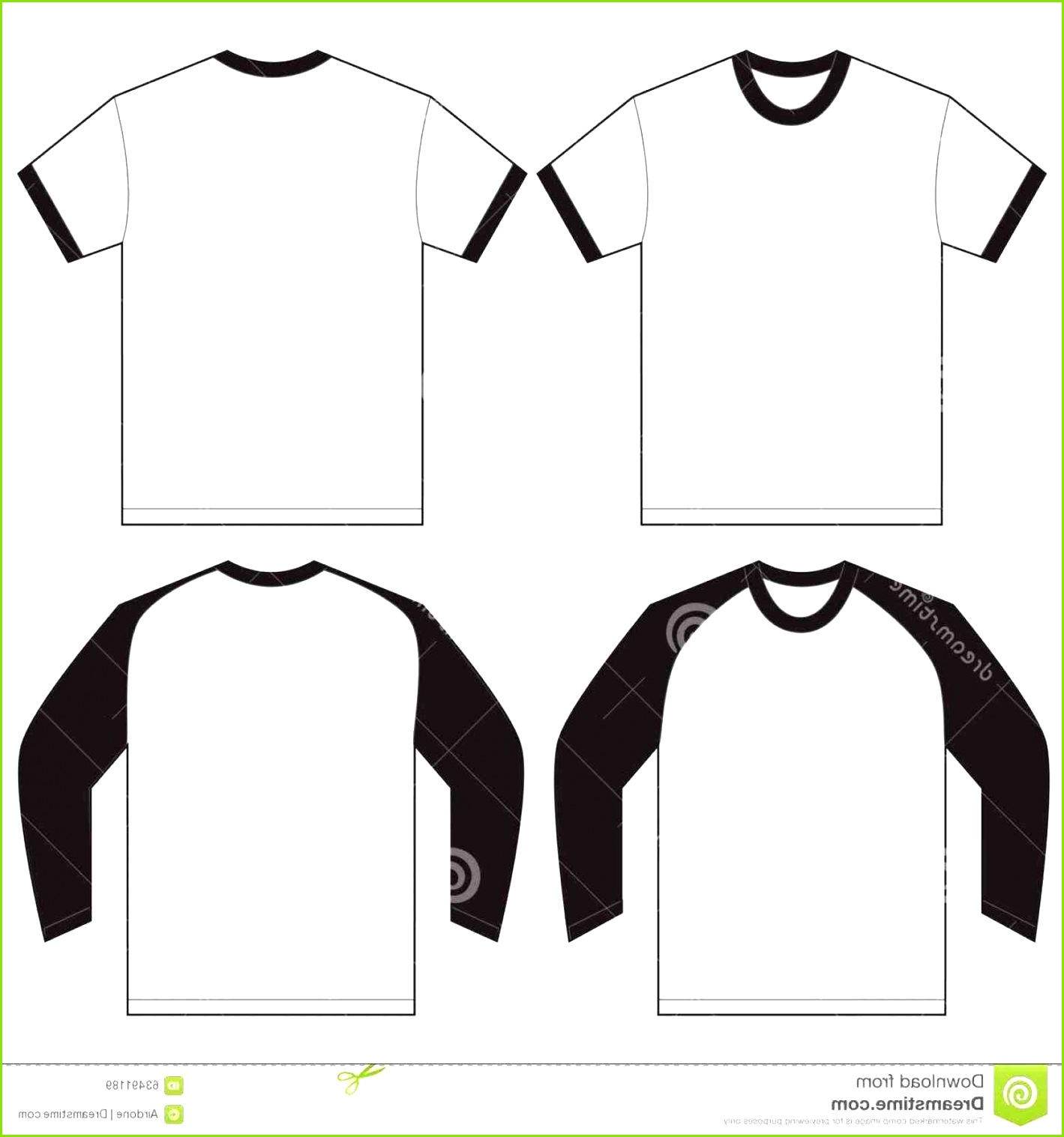 T Shirt Template Black Front and Back Lovely Collar T Shirt Design Illustrator Template Lovely Set