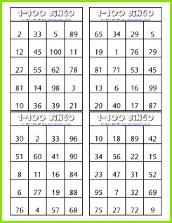 1 100 Bingo Numeral Identification Game PDF file3 page file 12 games