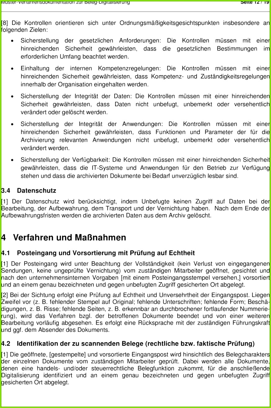 faszinieren muster verfahrensdokumentation zur digitalisierung und von verfahrensdokumentation vorlage