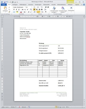 Rechnung Schreiben Finanzen Downloads Computer Bild